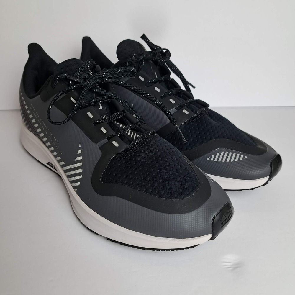 Nike Air Max Pegasus 36 Shield Shoes Womens Size 10 Black Running AQ8006-003